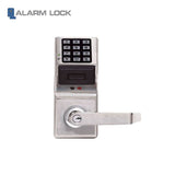 Alarm Lock - PDL4100-26D - Trilogy Digital Lever Lock with Audit Trail and Privacy Feature - Satin Chrome Finish