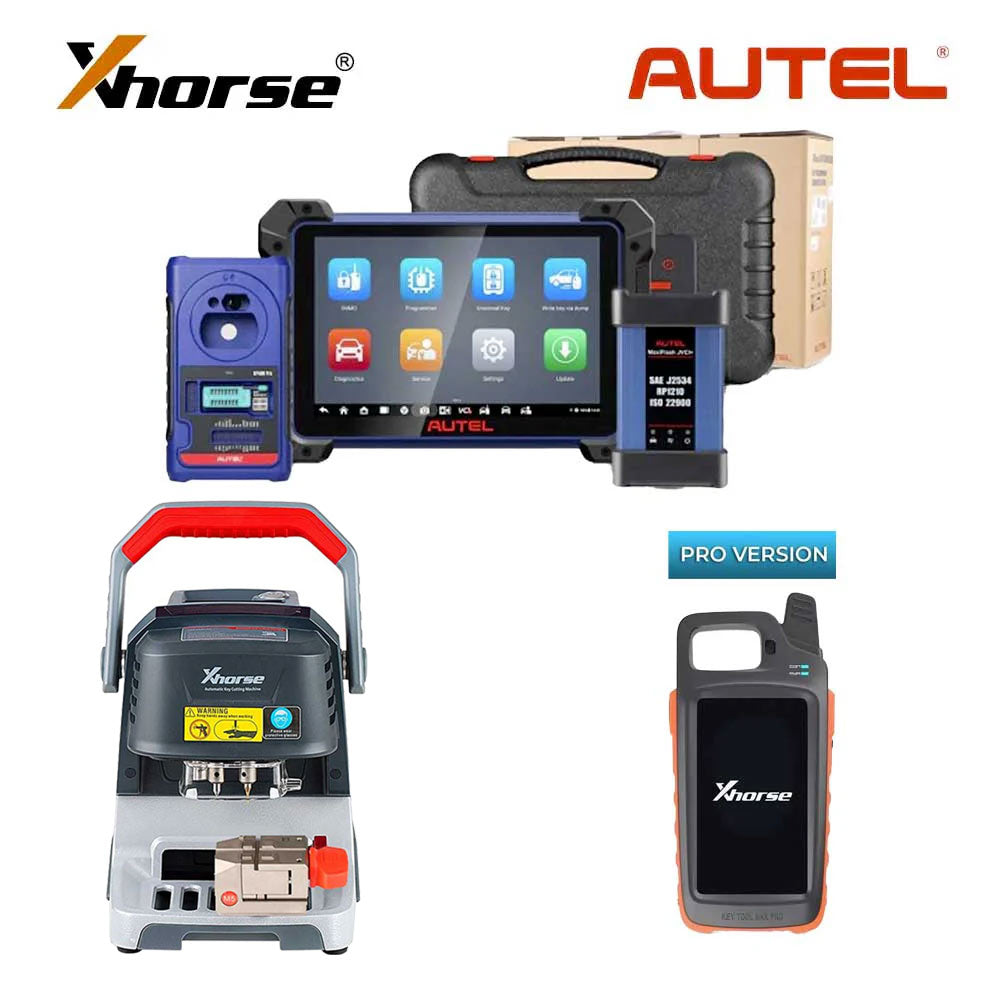 Autel MaxiIM IM608 PRO II Automotive All-In-One Key Programmer and XP005 Key Cutting Machine with VVDI Key Tool MAX PRO