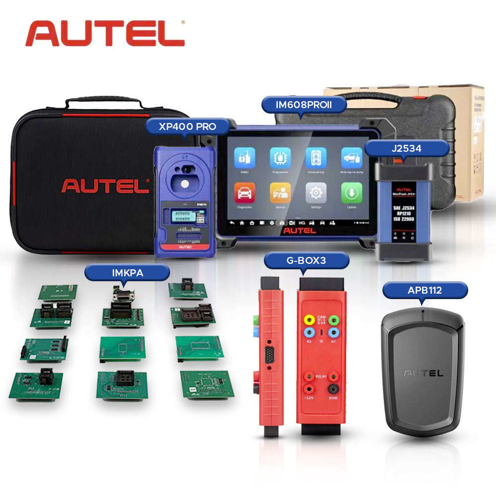 Autel MaxiIM IM608 PRO II Key Programmer and Diagnostic Tool with One Year Update Plus APB112, G-BOX3 and IMKPA Accessories