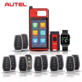 Autel MaxiIM KM100 Universal Key Generator Bundle with 10 Extra Universal Remotes and OTOFIX Black Smart Key Watch