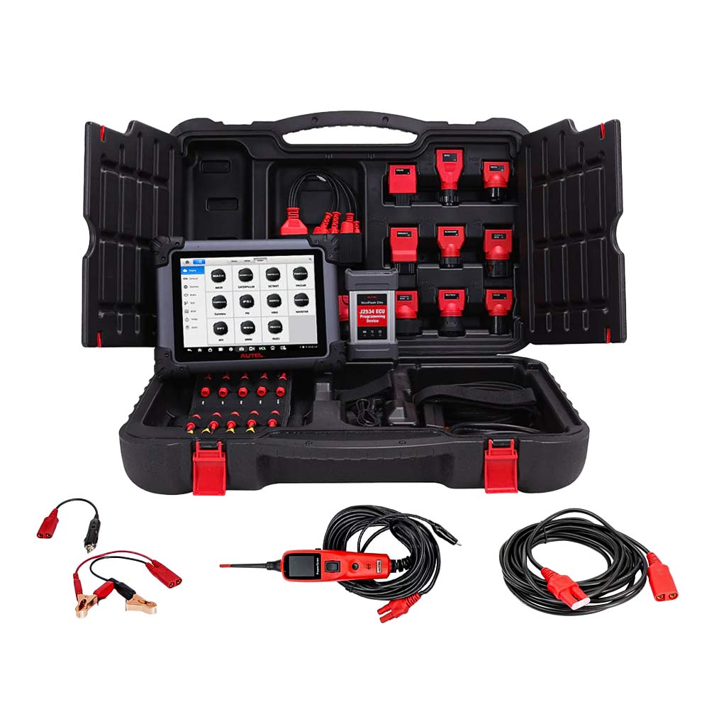 Autel MaxiSYS MS908CVII Commercial Vehicle Diagnostic Tablet with Power Scan PS100 Electrical System Diagnosis Tool