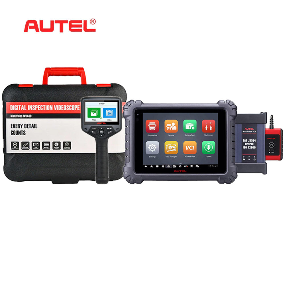 Autel MaxiSys MS909CV Programming Device with MaxiVideo MV480 Dual-Camera Digital Videoscope