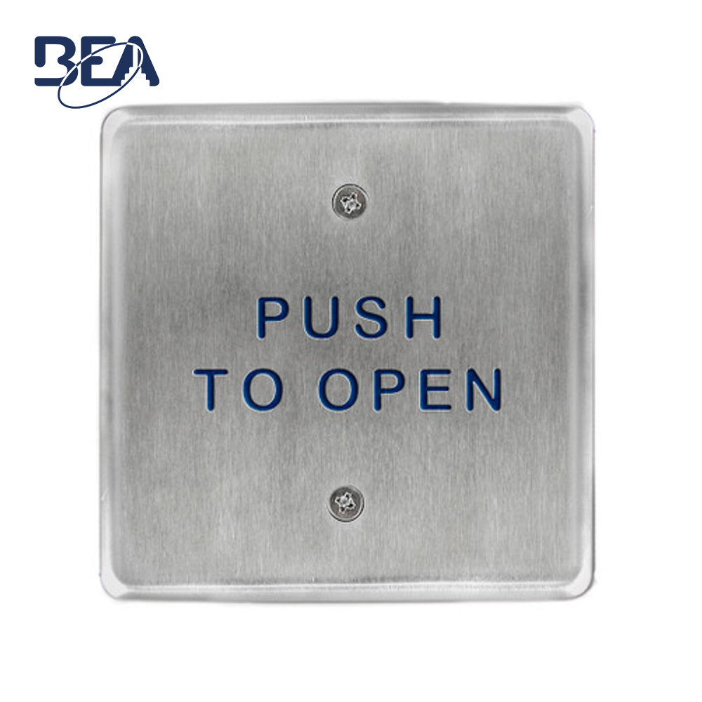 BEA - 10PBS45 - Square Push Plates 4.5 Inch Stainless Steel