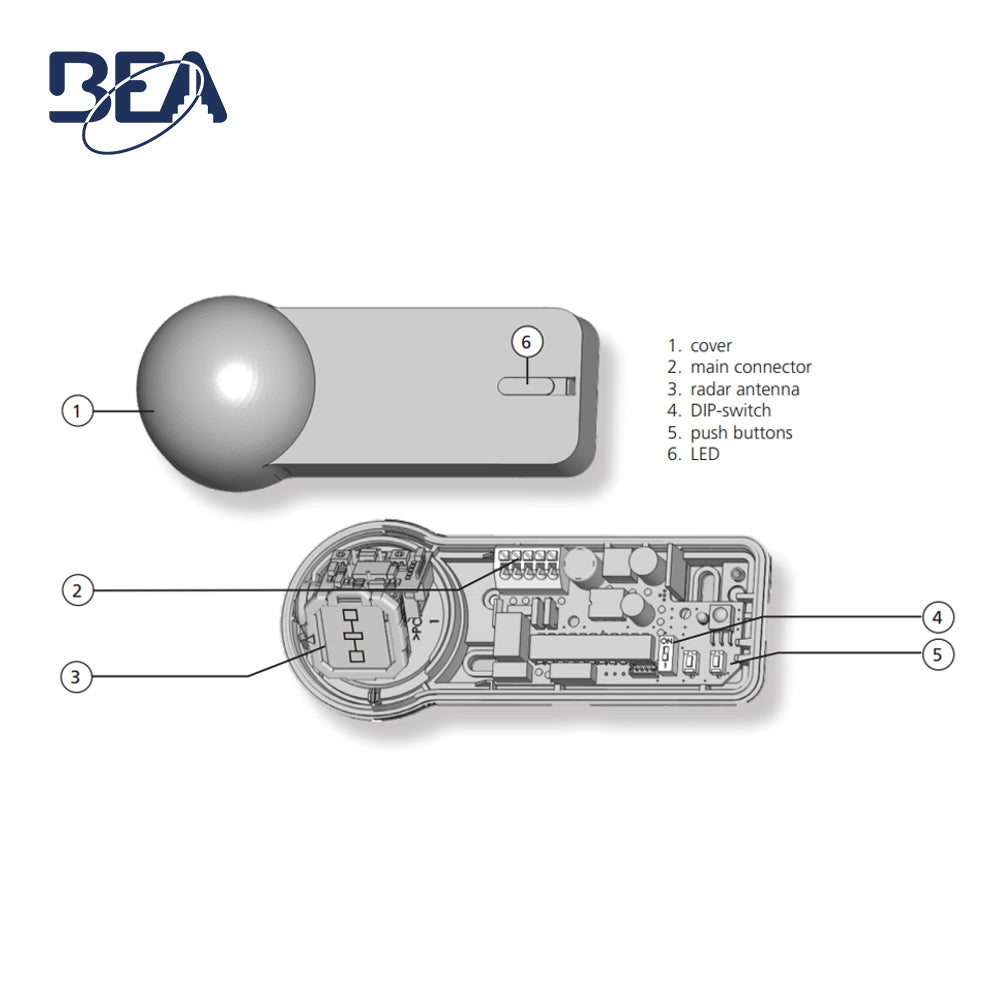 BEA - Sparrow Industrial Motion Sensor with Flexible Mounting - 12 to 24V AC/DC