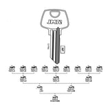 1007LA 5-Pin Sargent Commercial & Residencial Key Blank - 1007LA / SAR-8