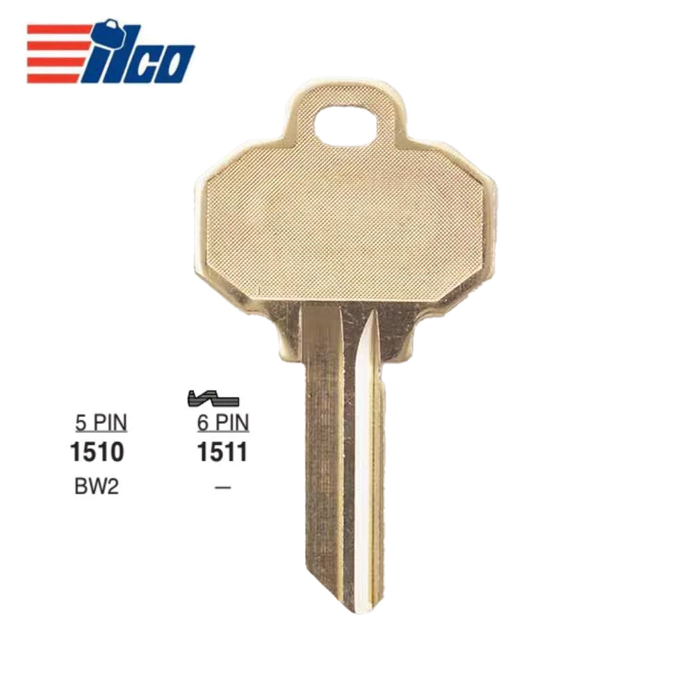 ILCO 1510 5-Pin Baldwin Key Blank - BW2