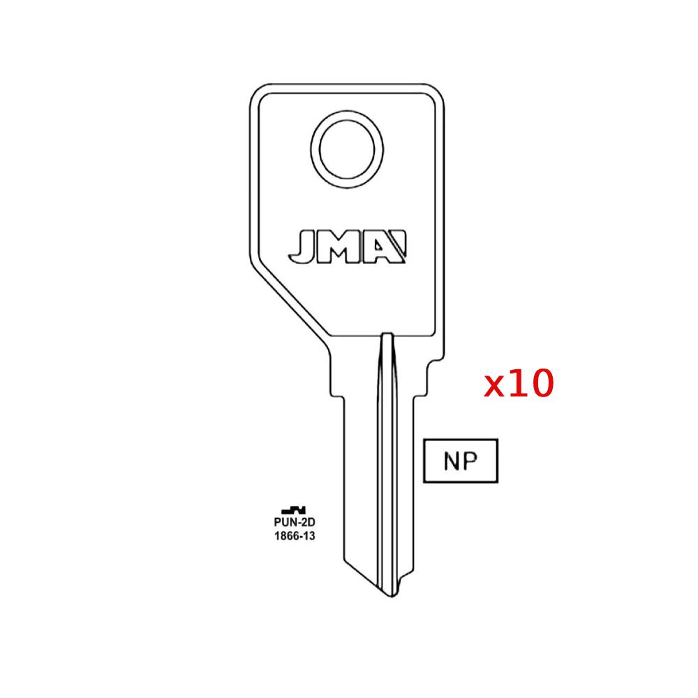 1866-13 Pundra Commercial & Residencial Key Blank - 1866-13 / PUN-2D (Packs of 10)