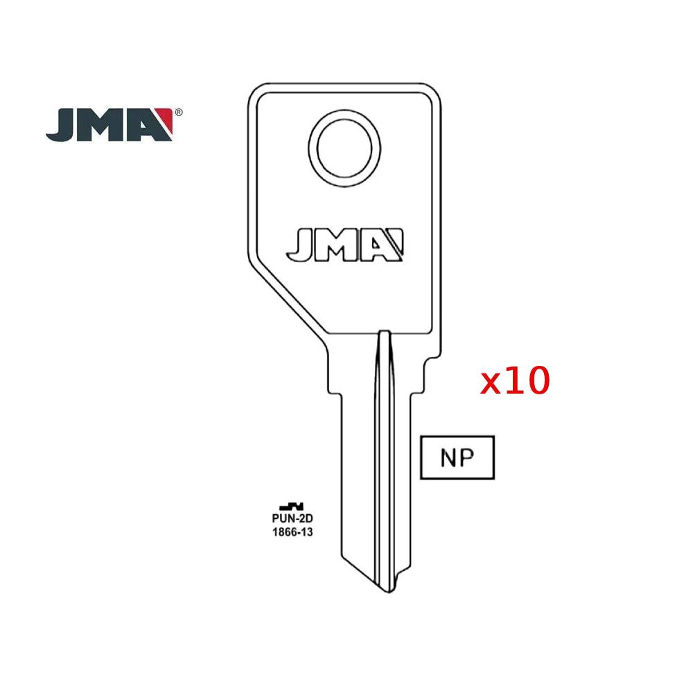 1866-13 Pundra Commercial & Residencial Key Blank - 1866-13 / PUN-2D (Packs of 10)