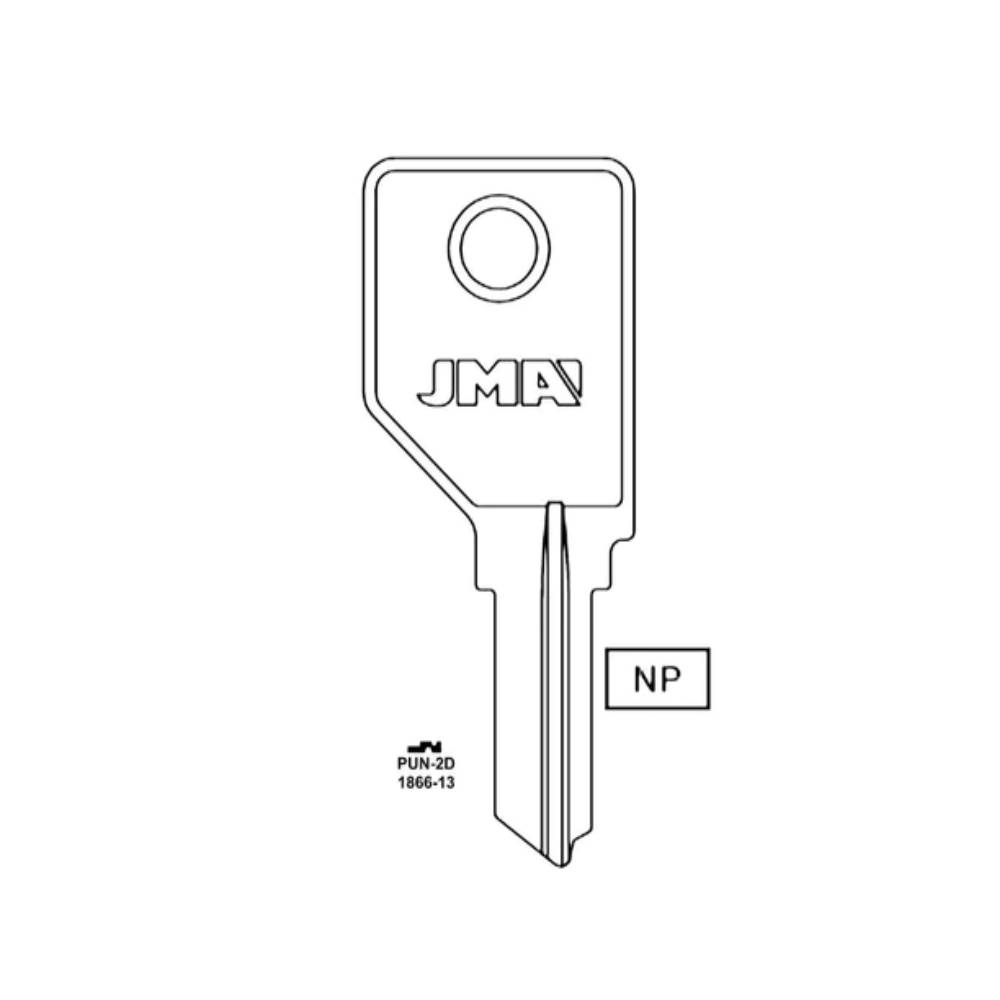 1866-13 Pundra Commercial & Residencial Key Blank - 1866-13 / PUN-2D