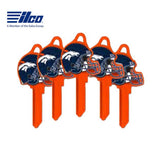 ILCO - NFL-KW1 TeamKeys - Helmet Edition Key Blank - Denver Broncos - Pack of 5