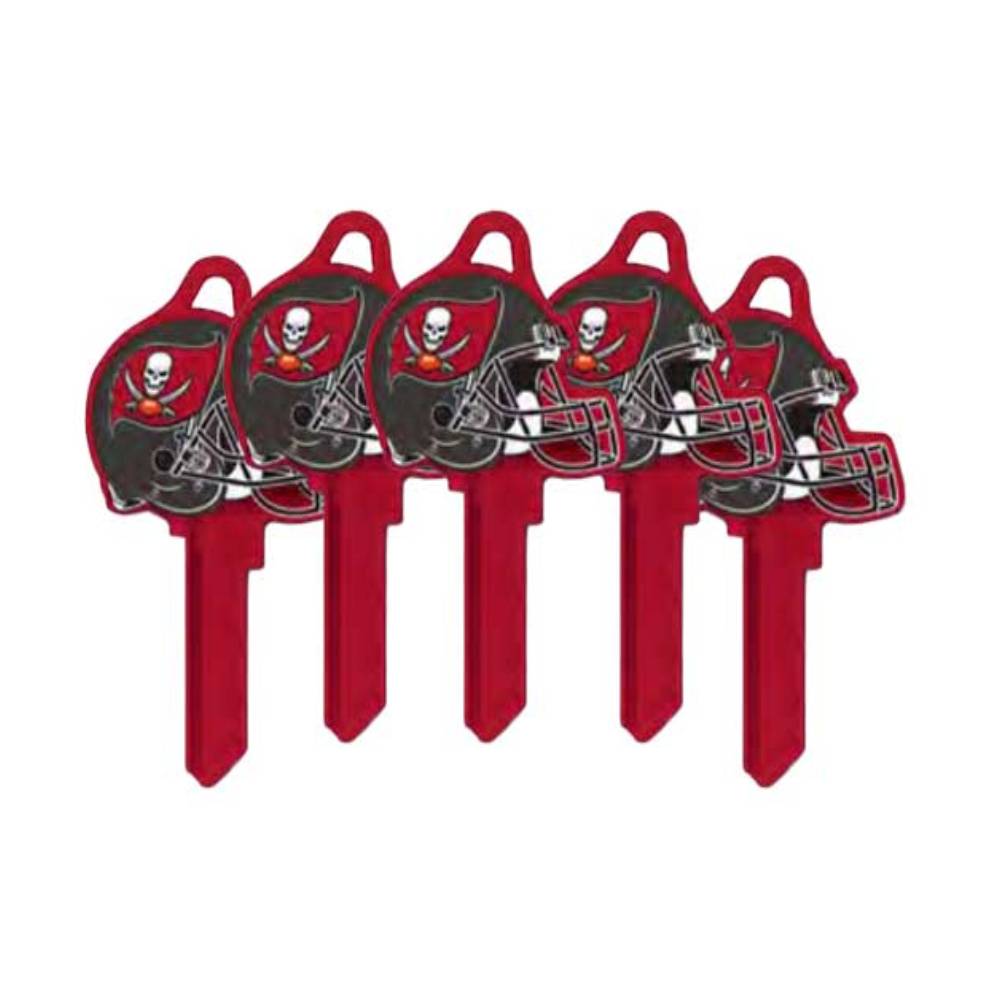 ILCO - NFL-KW1 TeamKeys - Helmet Edition Key Blank - Tampa Bay Buccaneers - Pack of 5