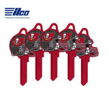 ILCO - NFL-KW1 TeamKeys - Helmet Edition Key Blank - Tampa Bay Buccaneers - Pack of 5