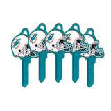 ILCO - NFL-KW1 TeamKeys - Helmet Edition Key Blank - Miami Dolphins - Pack of 5