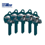 ILCO - NFL-KW1 TeamKeys - Helmet Edition Key Blank - Philadelphia Eagles - Pack of 5