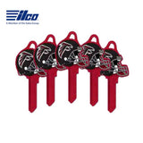 ILCO - NFL-KW1 TeamKeys - Helmet Edition Key Blank - Atlanta Falcons - Pack of 5