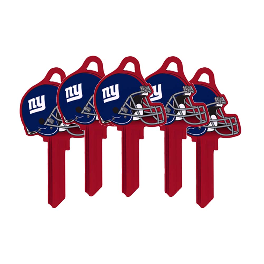 ILCO - NFL-KW1 TeamKeys - Helmet Edition Key Blank - New York Giants (5 Pack)