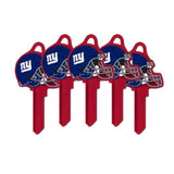 ILCO - NFL-KW1 TeamKeys - Helmet Edition Key Blank - New York Giants - Pack of 5