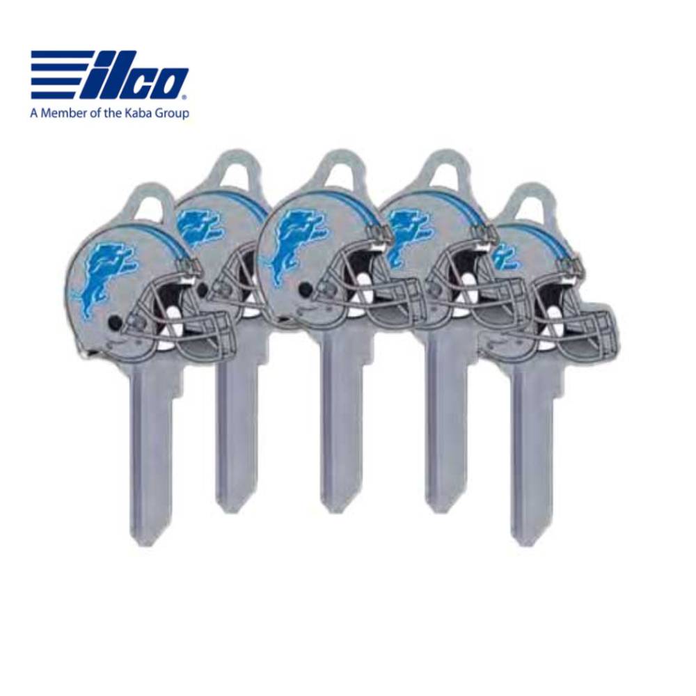 ILCO - NFL-KW1 TeamKeys - Helmet Edition Key Blank - Detroit Lions - Pack of 5