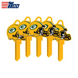 ILCO - NFL-KW1 TeamKeys - Helmet Edition Key Blank - Green Bay Packers (5 Pack)