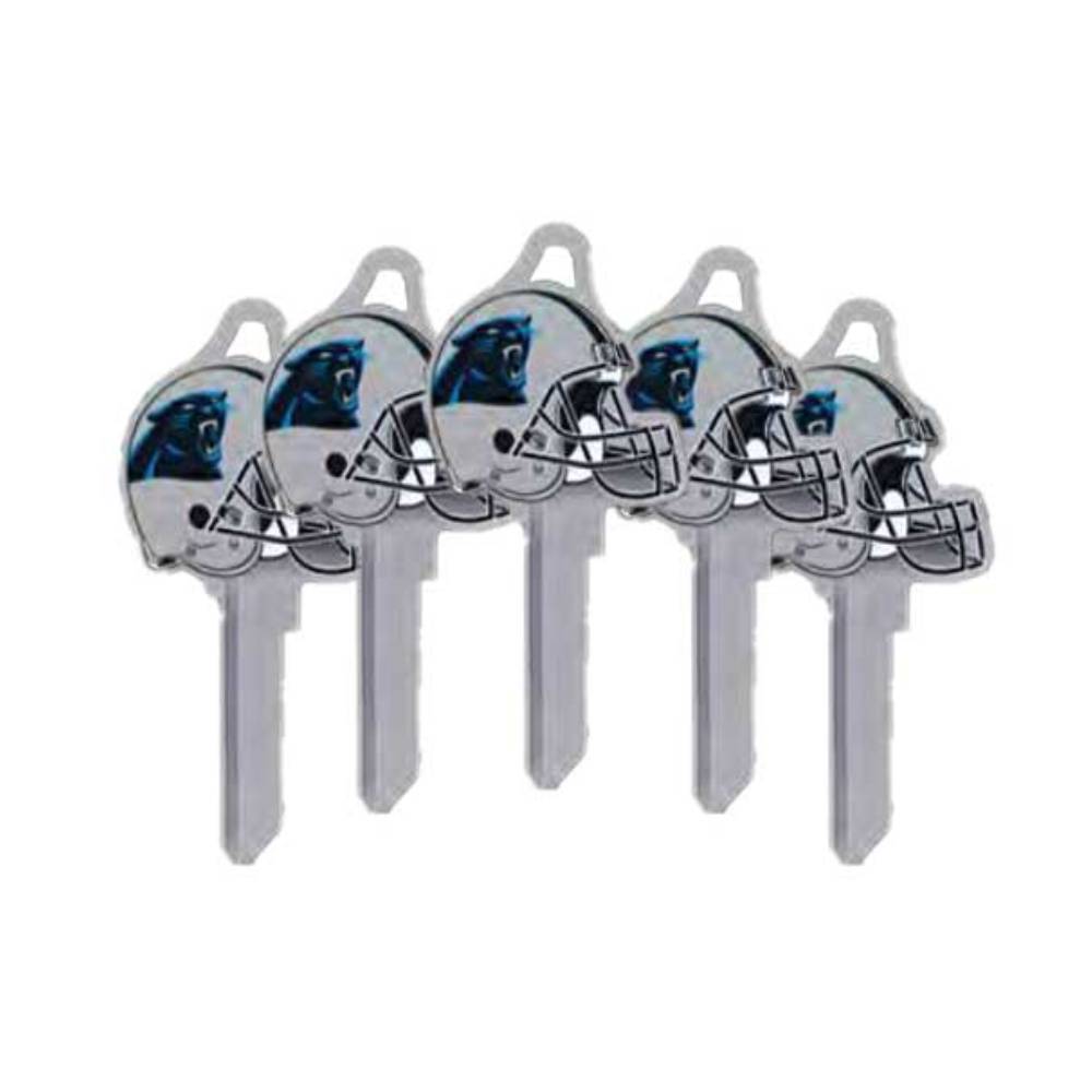 ILCO - NFL-KW1 TeamKeys - Helmet Edition Key Blank - Carolina Panthers - Pack of 5