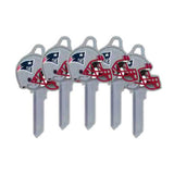 ILCO - NFL-KW1 TeamKeys - Helmet Edition Key Blank - New England Patriots - Pack of 5