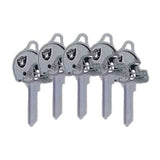 ILCO - NFL-KW1 TeamKeys - Helmet Edition Key Blank - Las Vegas Raiders - Pack of 5