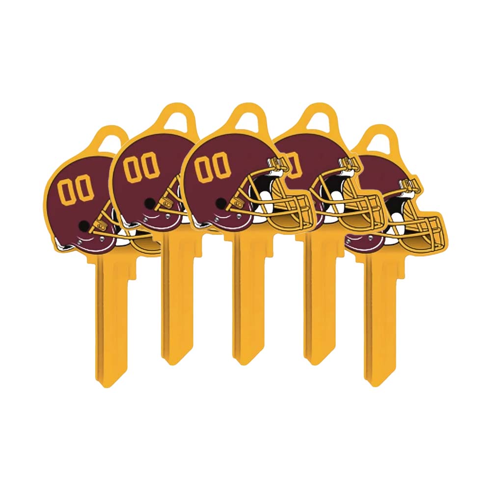 ILCO - NFL-KW1 TeamKeys - Helmet Edition Key Blank - Washington Football Team (5 Pack)