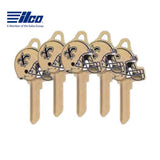 ILCO - NFL-KW1 TeamKeys - Helmet Edition Key Blank - New Orleans Saints - Pack of 5