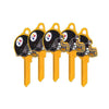 ILCO - NFL-KW1 TeamKeys - Helmet Edition Key Blank - Pittsburgh Steelers - Pack of 5