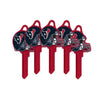 ILCO - NFL-KW1 TeamKeys - Helmet Edition Key Blank - Houston Texans - Pack of 5