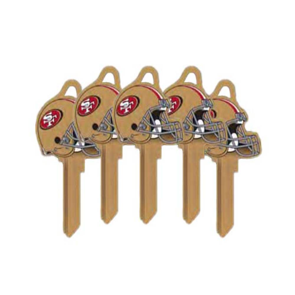 ILCO - NFL-SC1 TeamKeys - Helmet Edition Key Blank - San Francisco 49ers - Pack of 5