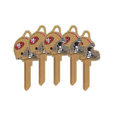 ILCO - NFL-SC1 TeamKeys - Helmet Edition Key Blank - San Francisco 49ers - Pack of 5