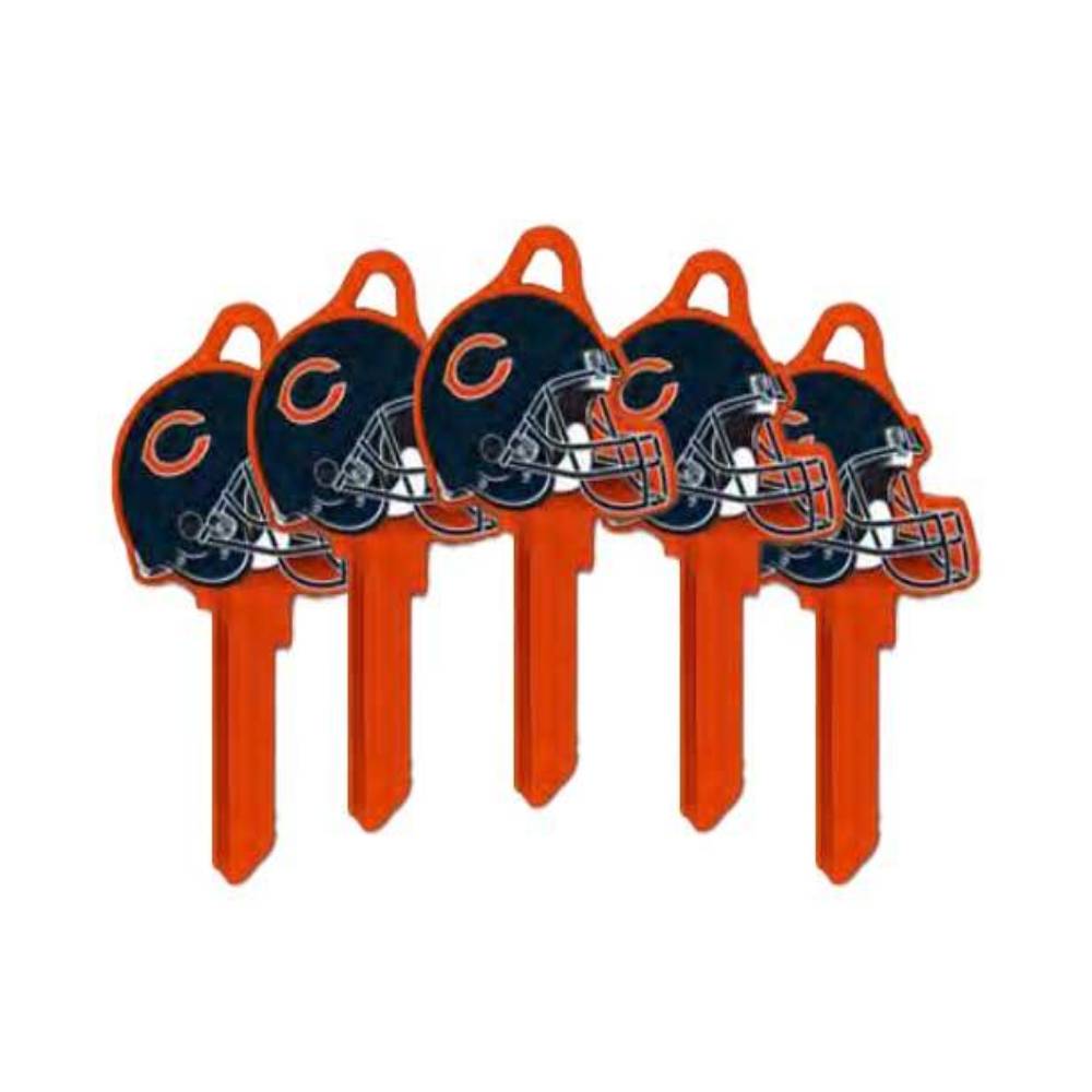 ILCO - NFL-SC1 TeamKeys - Helmet Edition Key Blank - Chicago Bears - Pack of 5