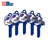 ILCO - NFL-SC1 TeamKeys - Helmet Edition Key Blank - Buffalo Bills (5 Pack)