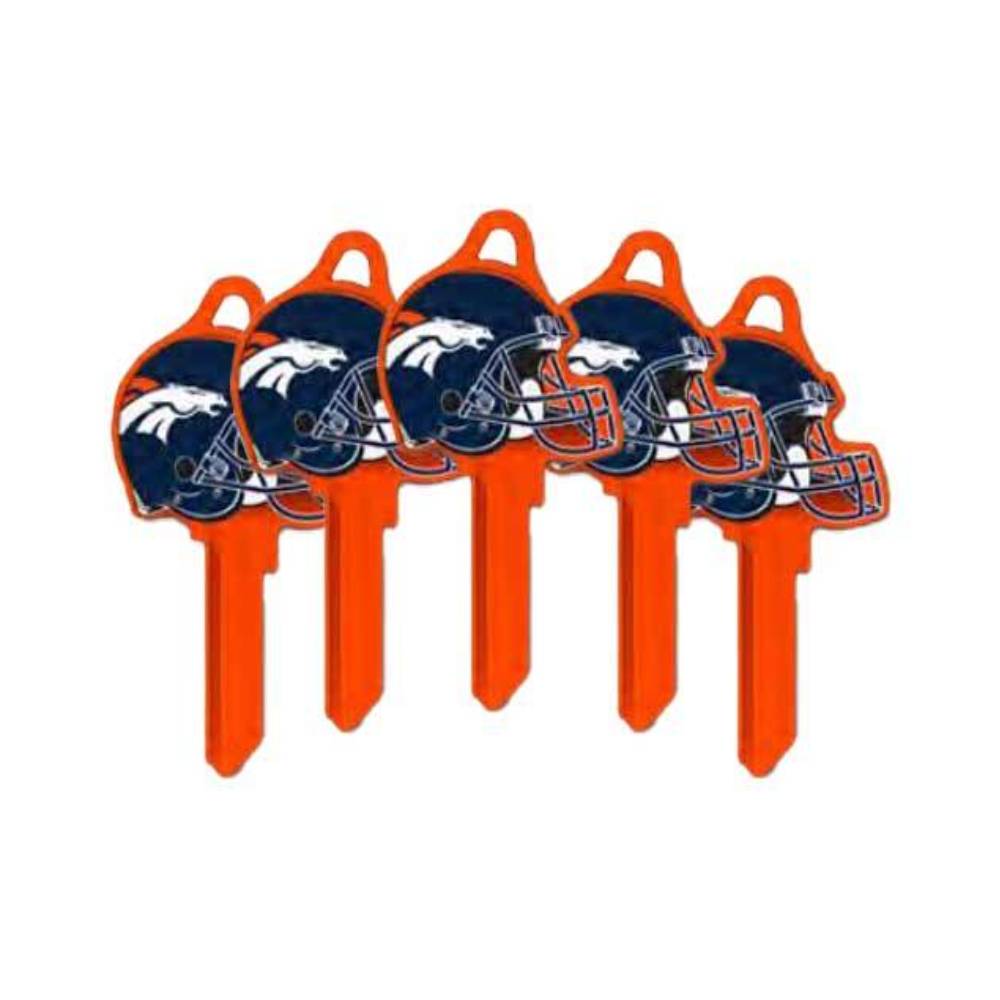 ILCO - NFL-SC1 TeamKeys - Helmet Edition Key Blank - Denver Broncos - Pack of 5