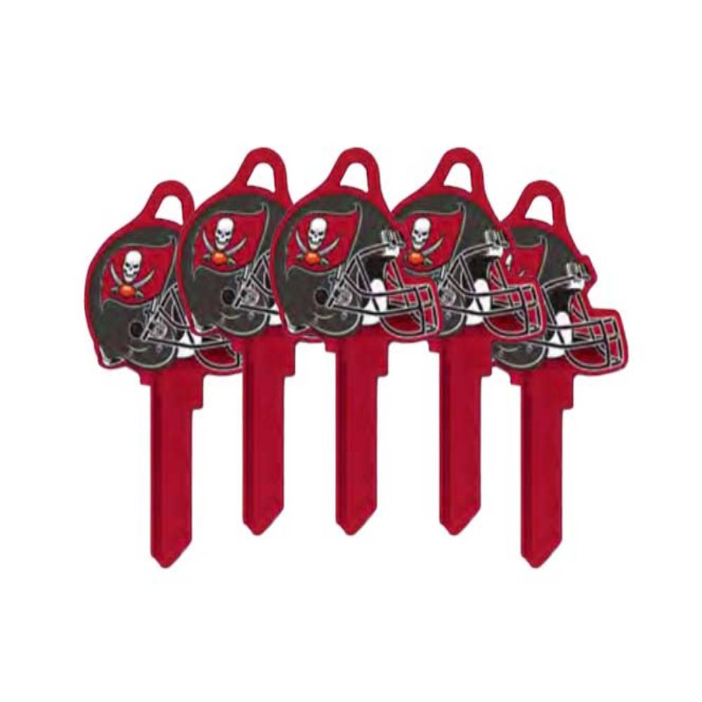 ILCO - NFL-SC1 TeamKeys - Helmet Edition Key Blank - Tampa Bay Buccaneers - Pack of 5