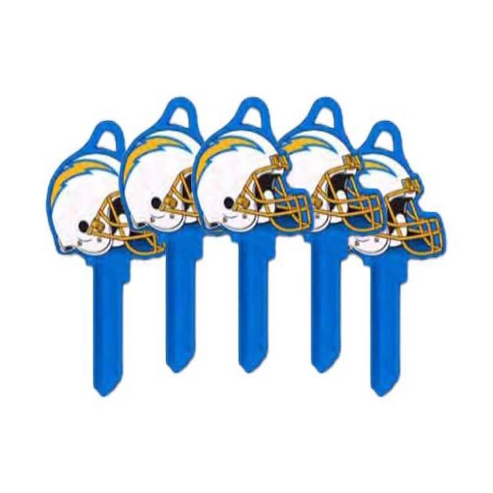 ILCO - NFL-SC1 TeamKeys - Helmet Edition Key Blank - Los Angeles Chargers - Pack of 5