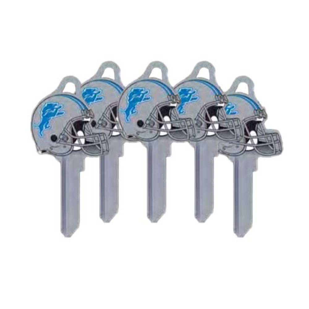 ILCO - NFL-SC1 TeamKeys - Helmet Edition Key Blank - Detroit Lions - Pack of 5