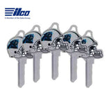 ILCO - NFL-SC1 TeamKeys - Helmet Edition Key Blank - Carolina Panthers - Pack of 5