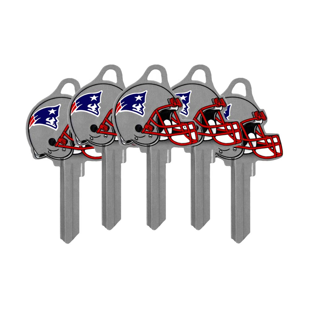 ILCO - NFL-SC1 TeamKeys - Helmet Edition Key Blank - New England Patriots (5 Pack)