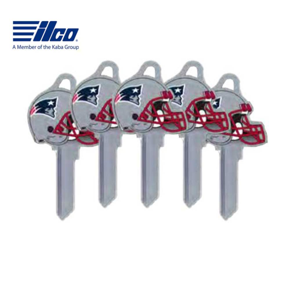 ILCO - NFL-SC1 TeamKeys - Helmet Edition Key Blank - New England Patriots - Pack of 5