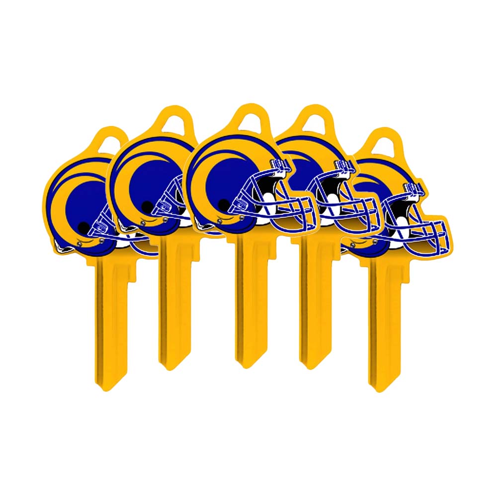 ILCO - NFL-SC1 TeamKeys - Helmet Edition Key Blank - Los Angeles Rams (5 Pack)