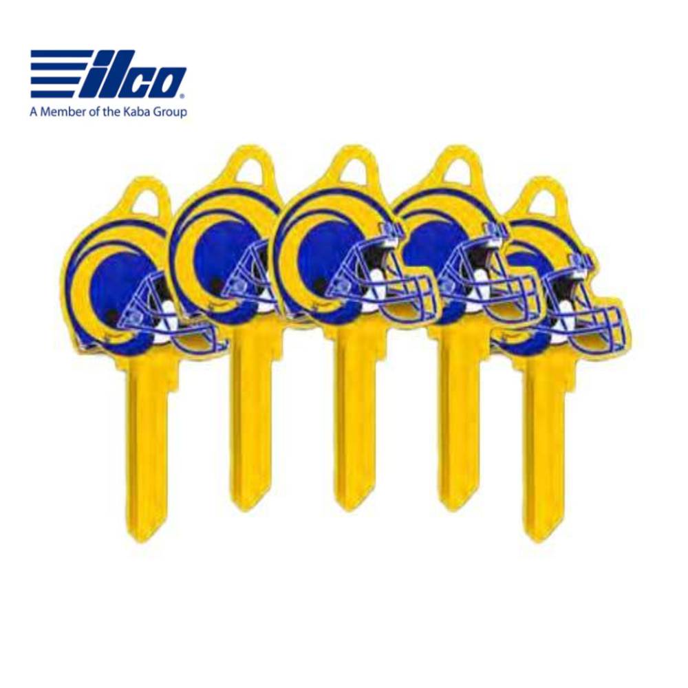 ILCO - NFL-SC1 TeamKeys - Helmet Edition Key Blank - Los Angeles Rams - Pack of 5