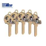 ILCO - NFL-SC1 TeamKeys - Helmet Edition Key Blank - New Orleans Saints - Pack of 5