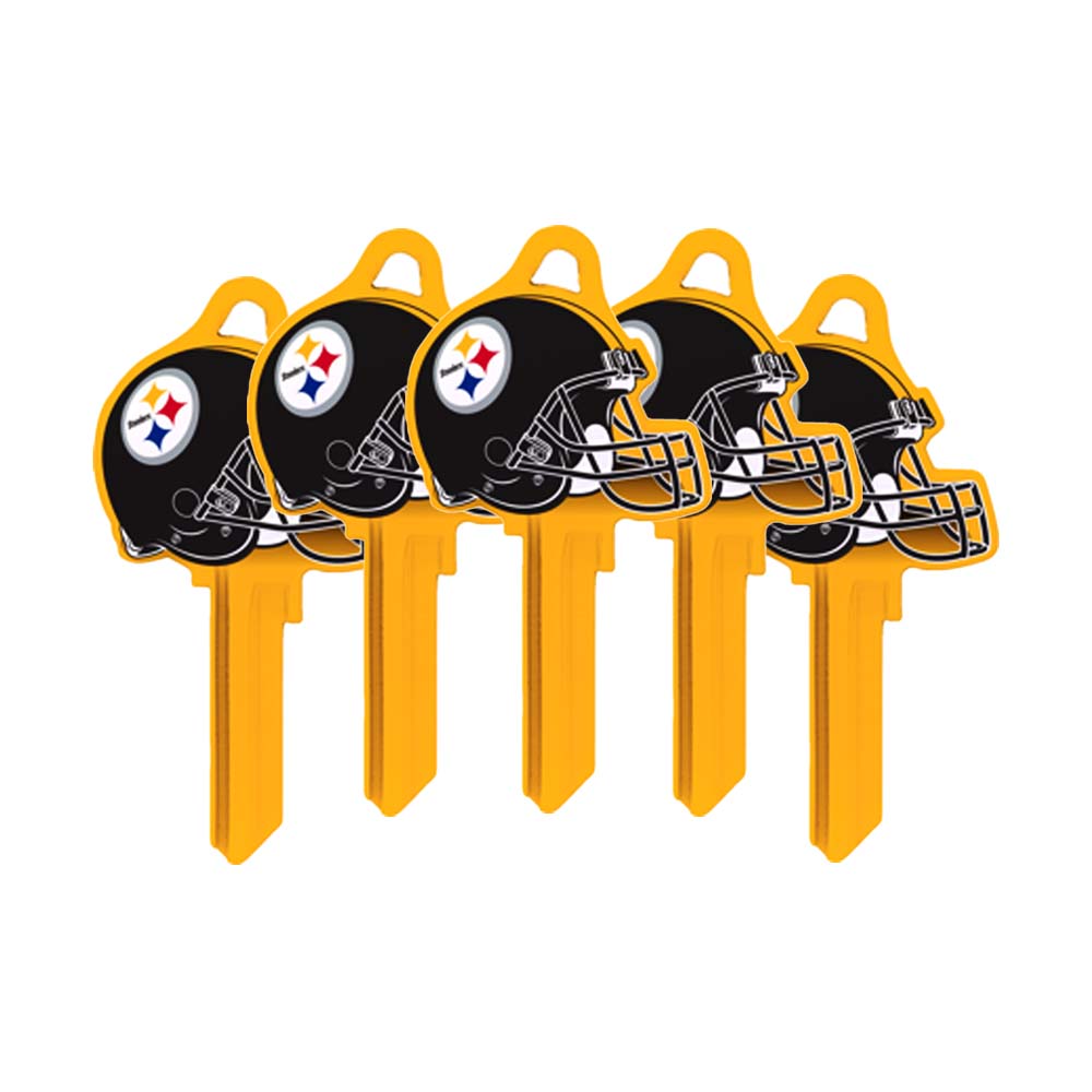 ILCO - NFL-SC1 TeamKeys - Helmet Edition Key Blank - Pittsburgh Steelers (5 Pack)