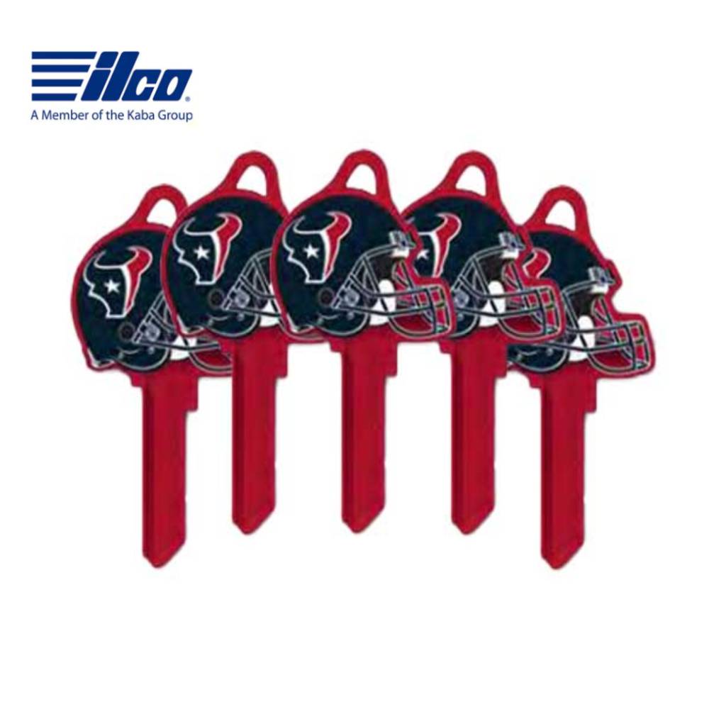 ILCO - NFL-SC1 TeamKeys - Helmet Edition Key Blank - Houston Texans - Pack of 5