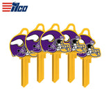 ILCO - NFL-SC1 TeamKeys - Helmet Edition Key Blank - Minnesota Vikings (5 Pack)