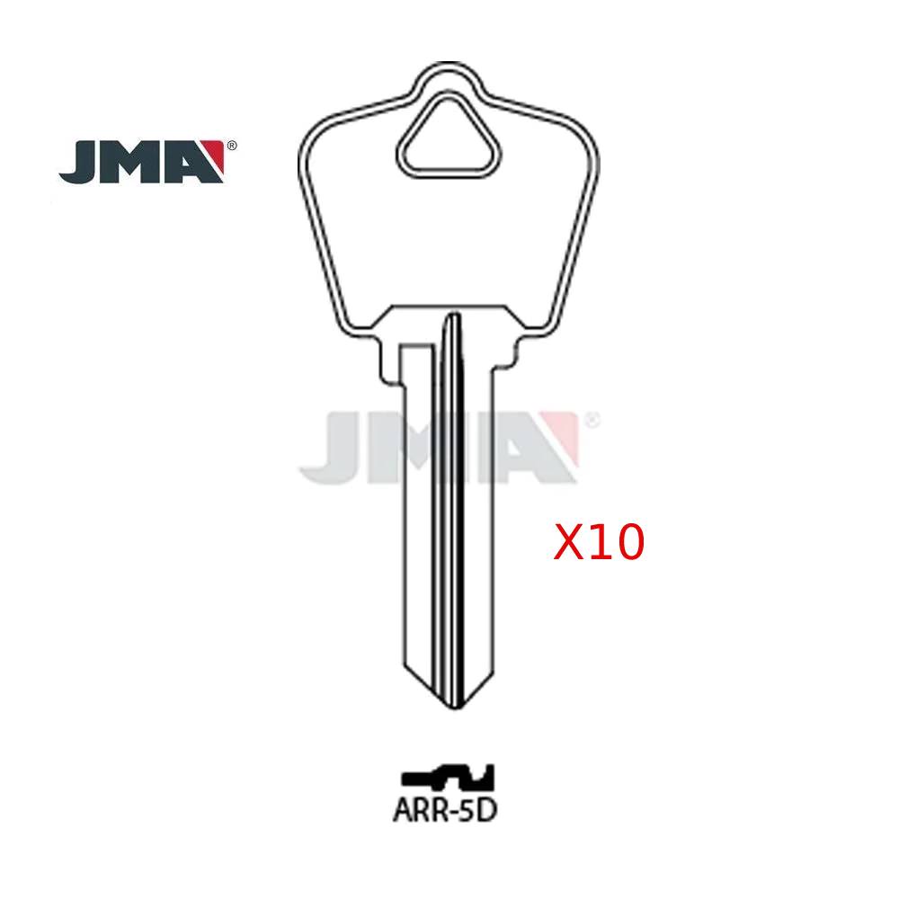 JMA ARR-5DE / AR4 / 1179A 6-Pin Arrow Key Blank - Brass (Pack of 10)