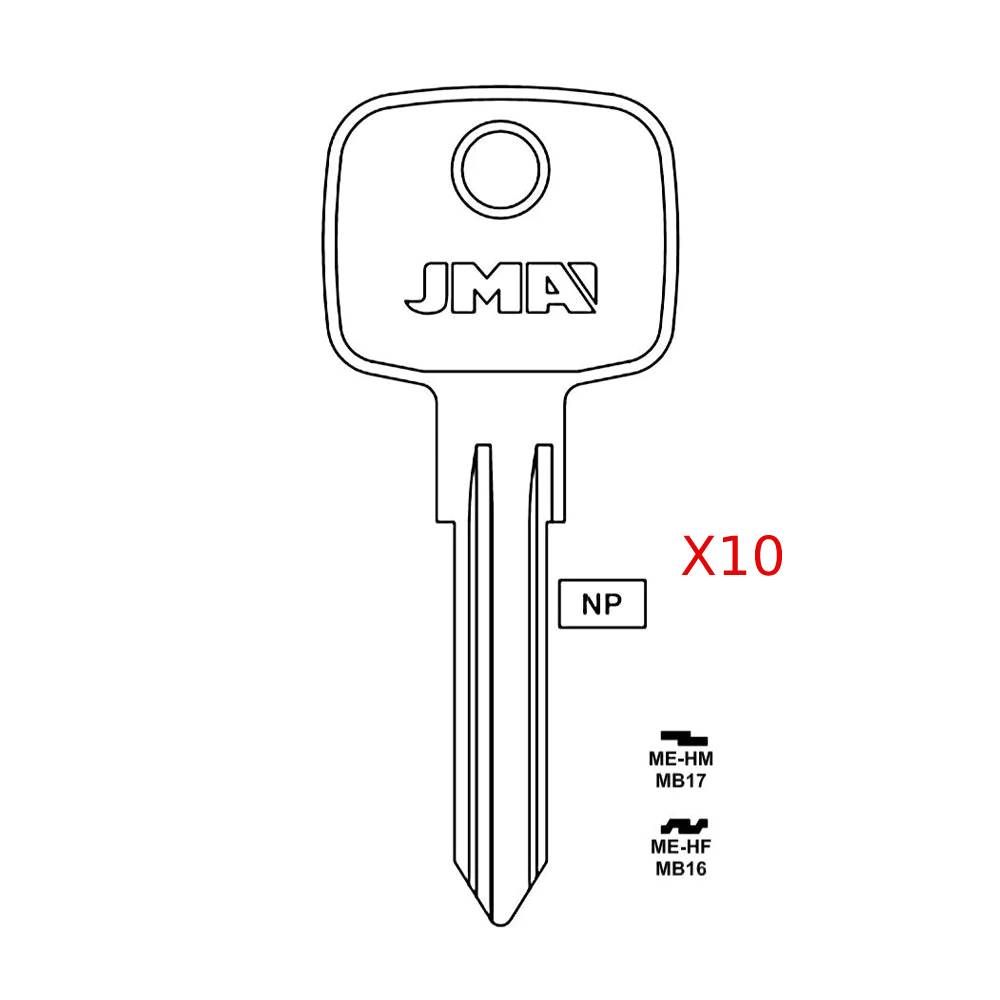 Mercedes Benz Key Blank - MB16 / ME-HF (Packs of 10)