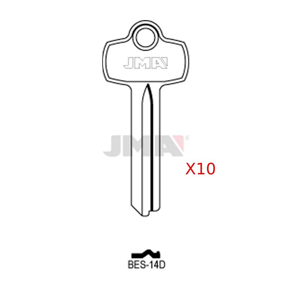 JMA BES-14D / A1114B - BEST B Keyway - BEST IC Core Key Blank (Pack of 10)